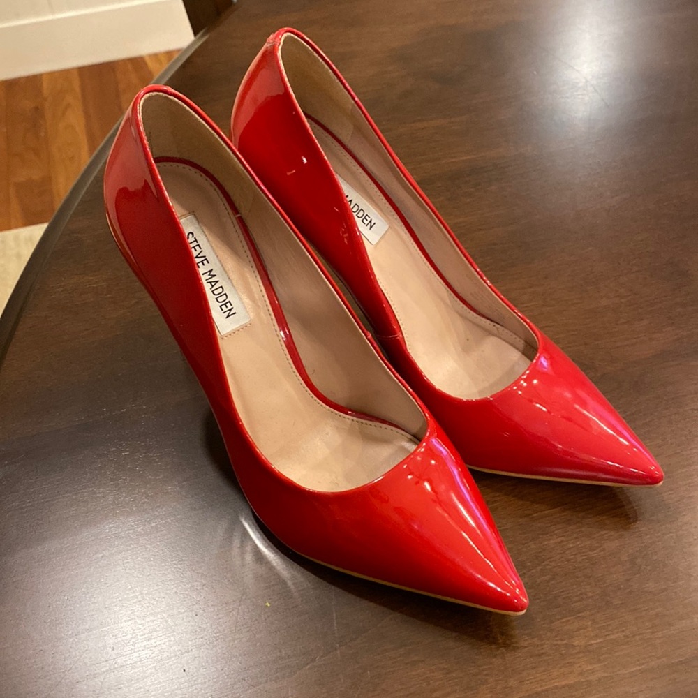 Bright red Steve Madden heels